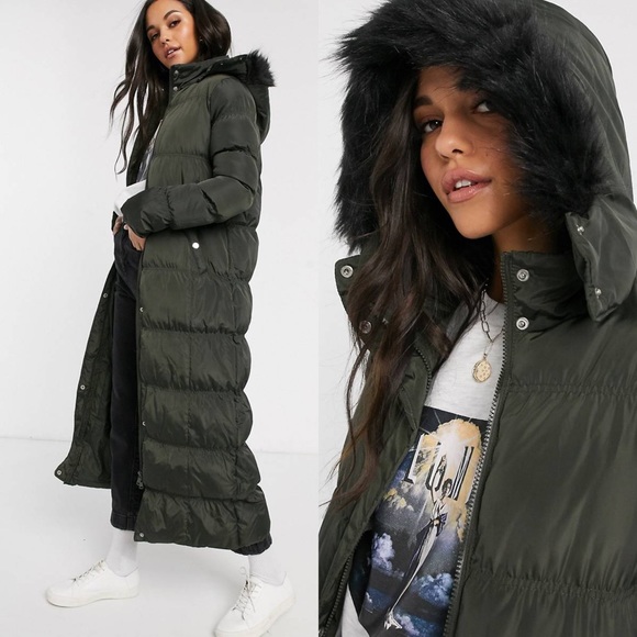 LAST CHANCE | Brave Soul Tall Hopma Longline Puffer Jacket - Picture 3 of 7